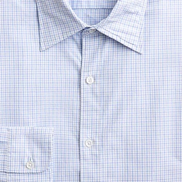 J. Crew Other - Men’s Size Medium 100% Cotton Checkered Blue and White Long Sleeve Button Down
